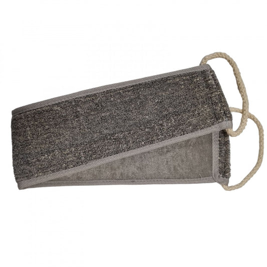 Bamboe & linnen rugband - houtskool