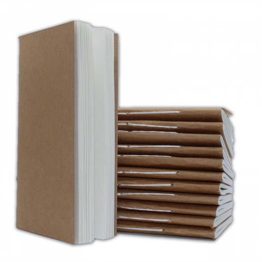 Eco Leather Journal -Handgemaakt.  Papieren vulling - Eco-Friendly