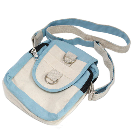 Natuurlijke Reistas. Crossbody-reistas van natuurlijk katoen, lichtgewicht en alledaagse buitentas,